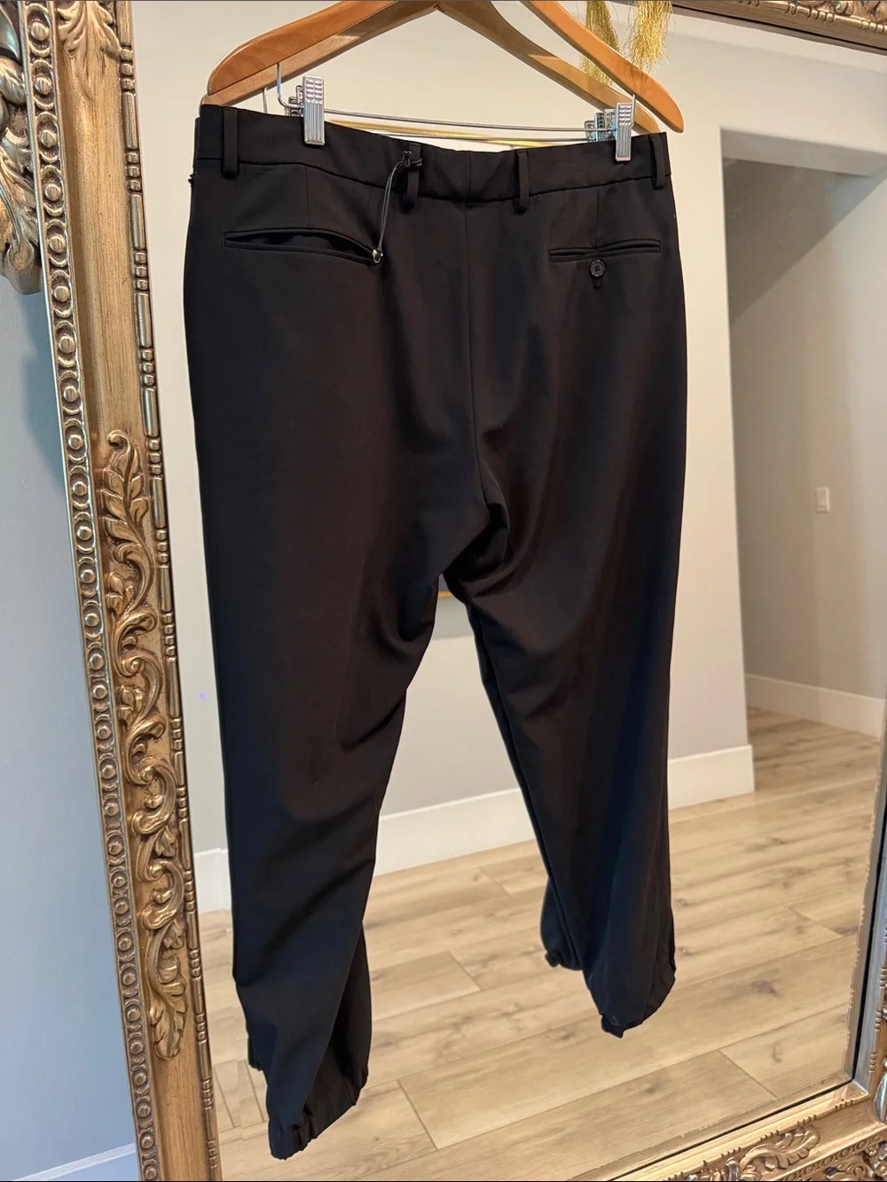 Buffalo David Bitton Black Tailored Dress Pants with Elastic Hem